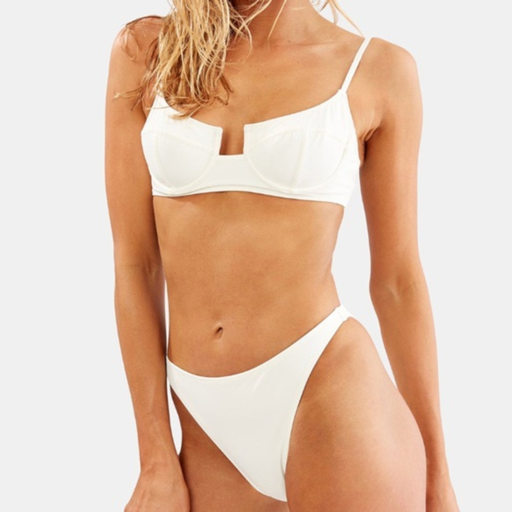 Re/done x Solid & Striped White Bikini NWT